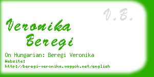 veronika beregi business card